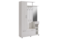 Прихожая Барселона-1, 1301х344х2110 (Белый рамух)