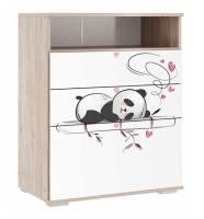 Панда Комод Дуб Мария/Белый
