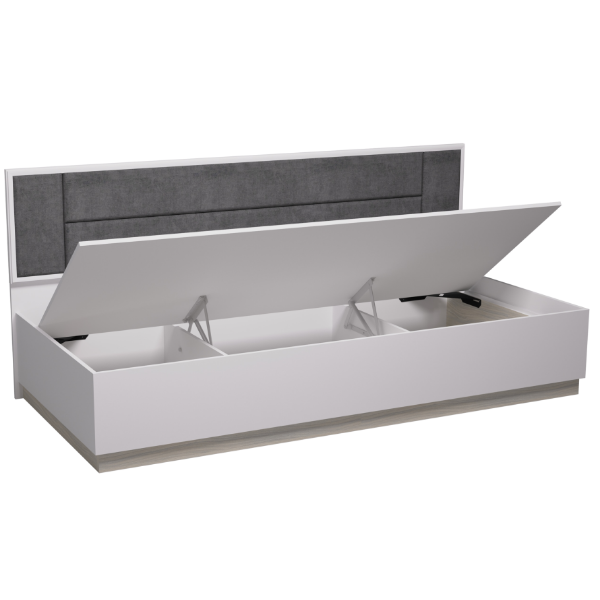 Aurelio 80 Кровать Белый-Блеквуд Сатиновый