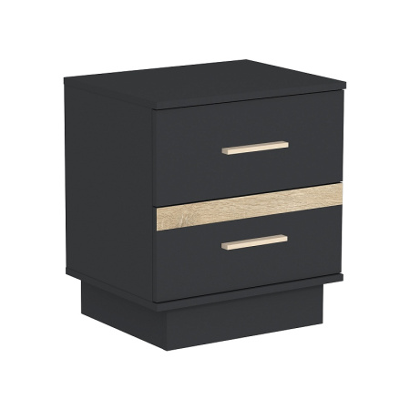 Анона 2 Тумба прикроватная Антрацит/Дуб Сонома