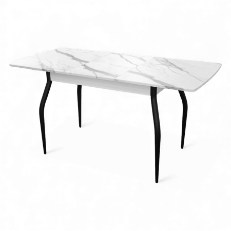 Стол Уют 3 1100(+390)*700*750 Белый / Опора черный 