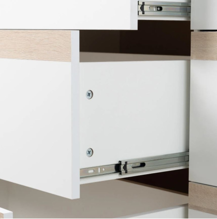 Анона 4 Комод Белый/Дуб Сонома/