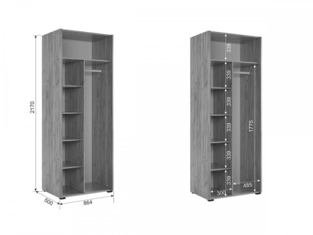 Шкаф 2-х дверный Адам