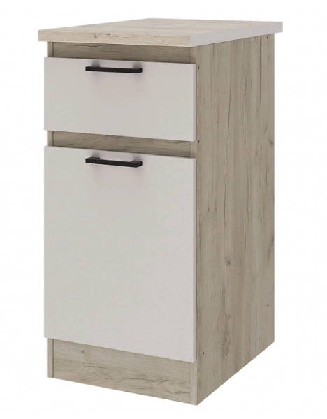 Сан-Ремо 454.34 Шкаф напол. с яш. 40 Дуб крафт /Кашемир