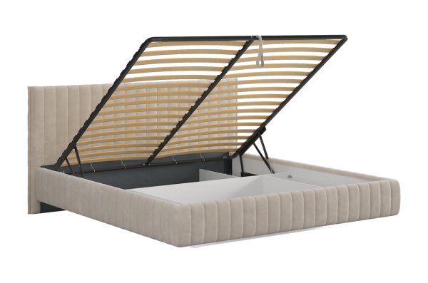 Кровать Твикс с подъемным механизмом  180х200 см (крем (велюр))