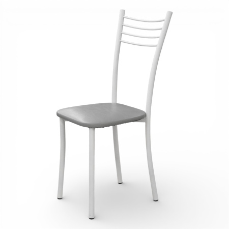 Стул Квинтет Стандарт (белый, к/з Серый 700)