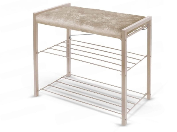 Этажерка с мягким сиденьем(ЭКТ3-60В/Л бежевый металлик/латте)