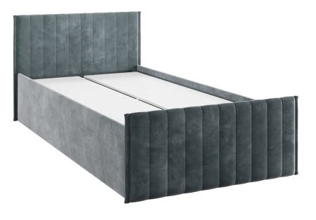 Кровать с ящиками Твикс 90х200 см (графит (велюр))