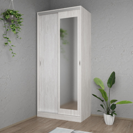 Шкаф-купе Клэр с зеркалом 1000х600х2200 сосна лофт-хром