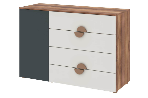 Тризиль Детская 476.05 Комод/Дуб Барокко/зел.камень