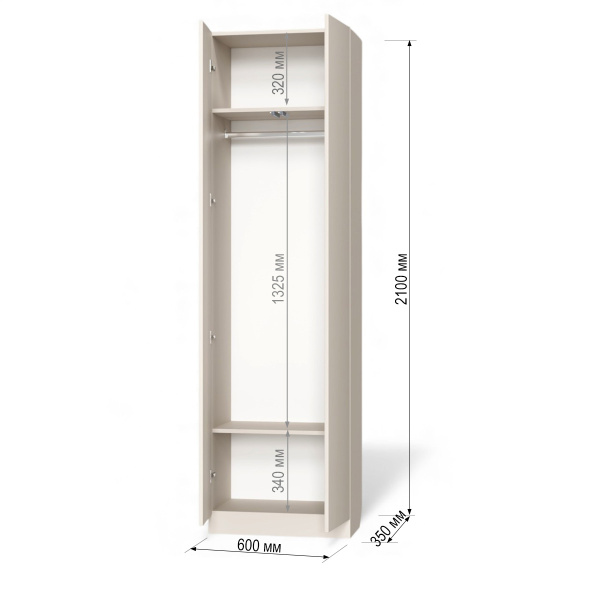 Прихожая Лофт Шкаф (Кашемир)600*350*2100