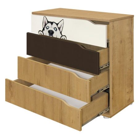 Фрэнд Комод (Дуб Бунратти/Дуб Бунратти/Белый/Скала/фото