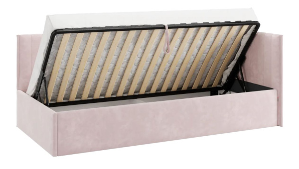Кровать Твикс  (Тахта)  с подъёмным механизмом 90х200 см нежно-розовый(велюр)