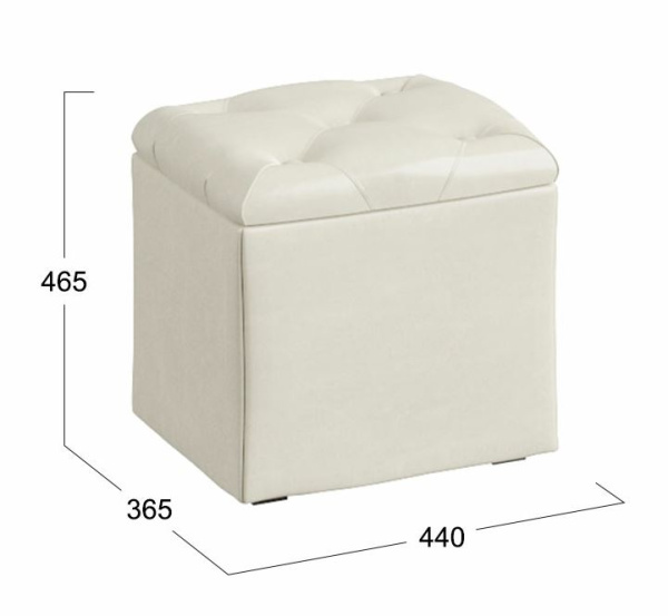 Пуф мягкий тип 4 светлый (бежевый)