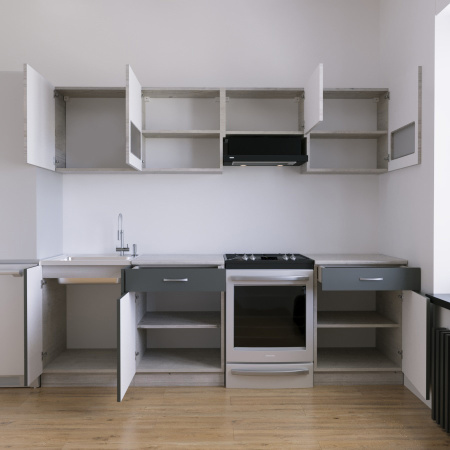 Кухня РУМБА №5/1  Ясень/Графит