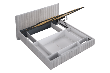 Кровать Твикс с подъемным механизмом  180х200 см (галька (велюр)